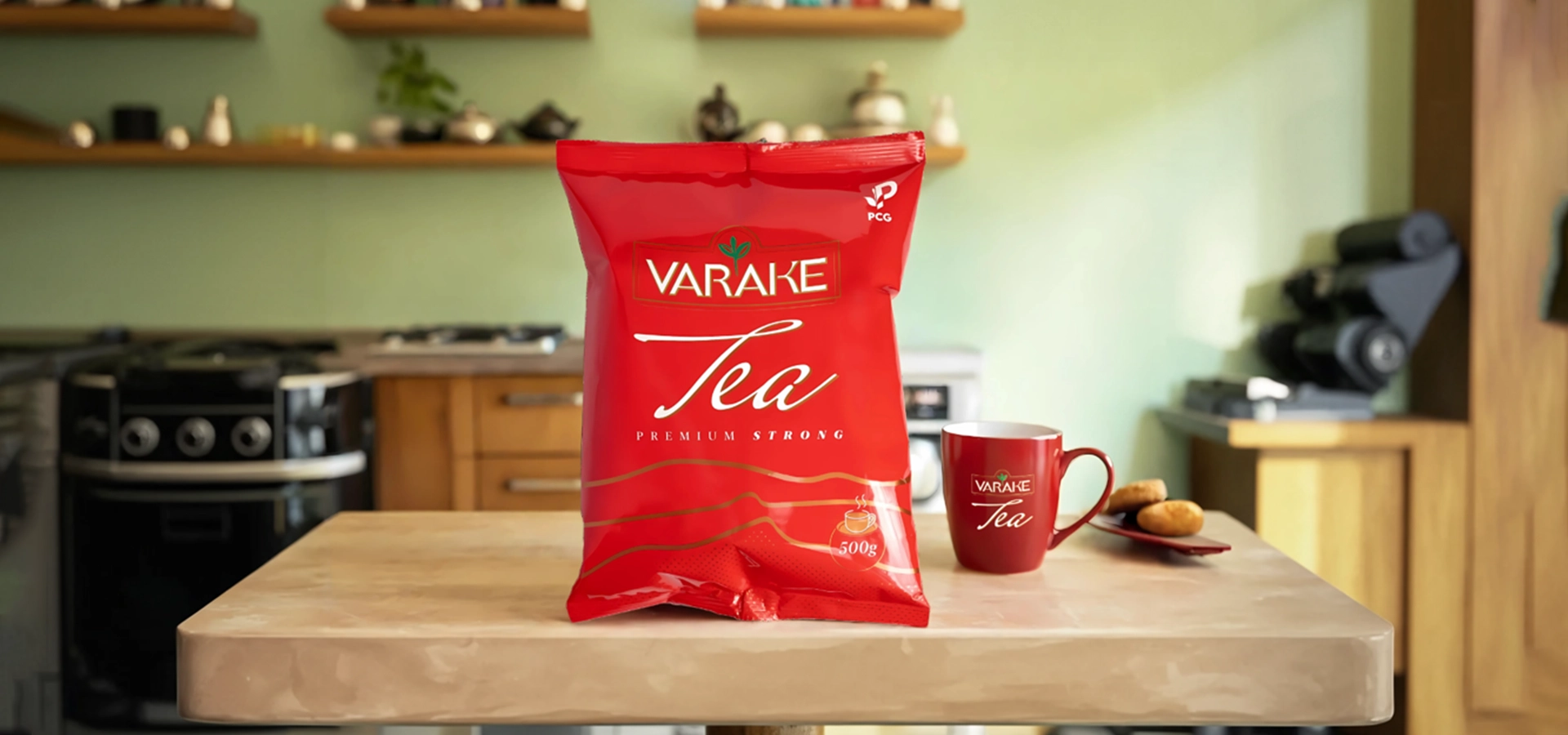 Strong black Indian tea in metallic packaging featuring the natural tea leaves and bold flavor profile