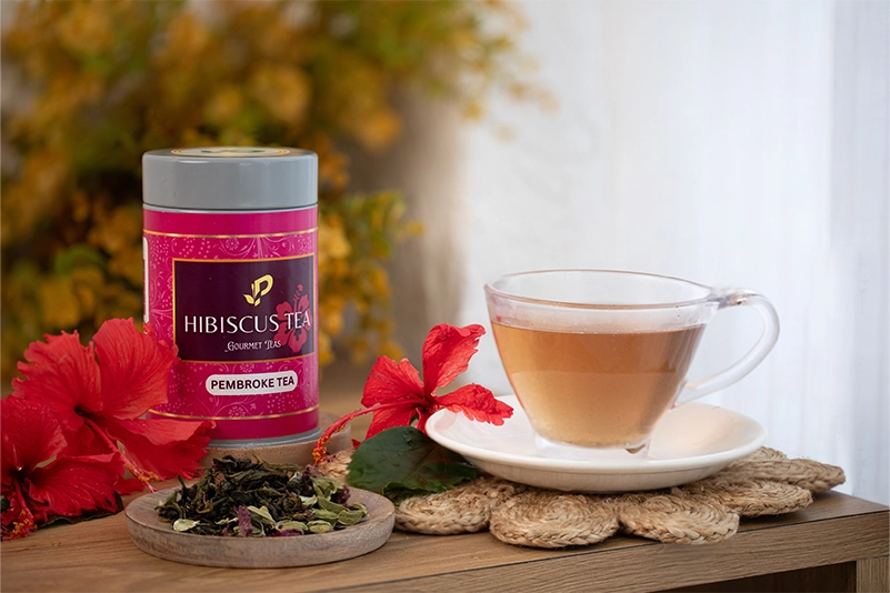 Natural hibiscus tea blend sourced in Nilgiris by a quality-driven Indian tea supplier and packager