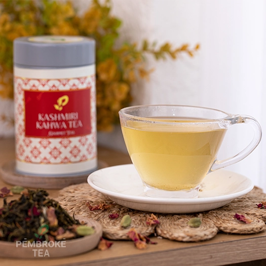 Kashmiri Kahwa tea with saffron and spices by leading wellness tea supplier & manufacturer in India
