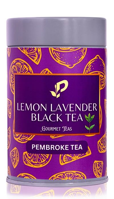 Lemon lavender black tea with calming floral notes for a peaceful tea moment