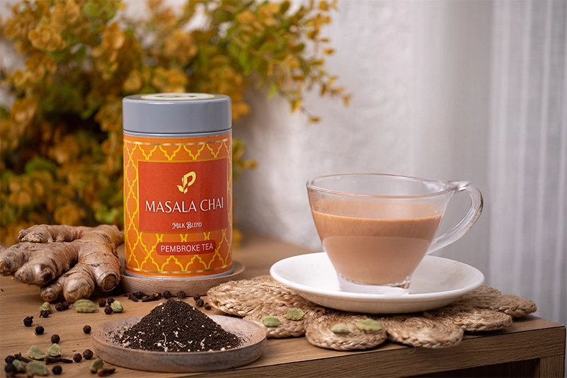 Masala chai blend with bold Indian spices by top tea exporter for rich and aromatic flavor experience
