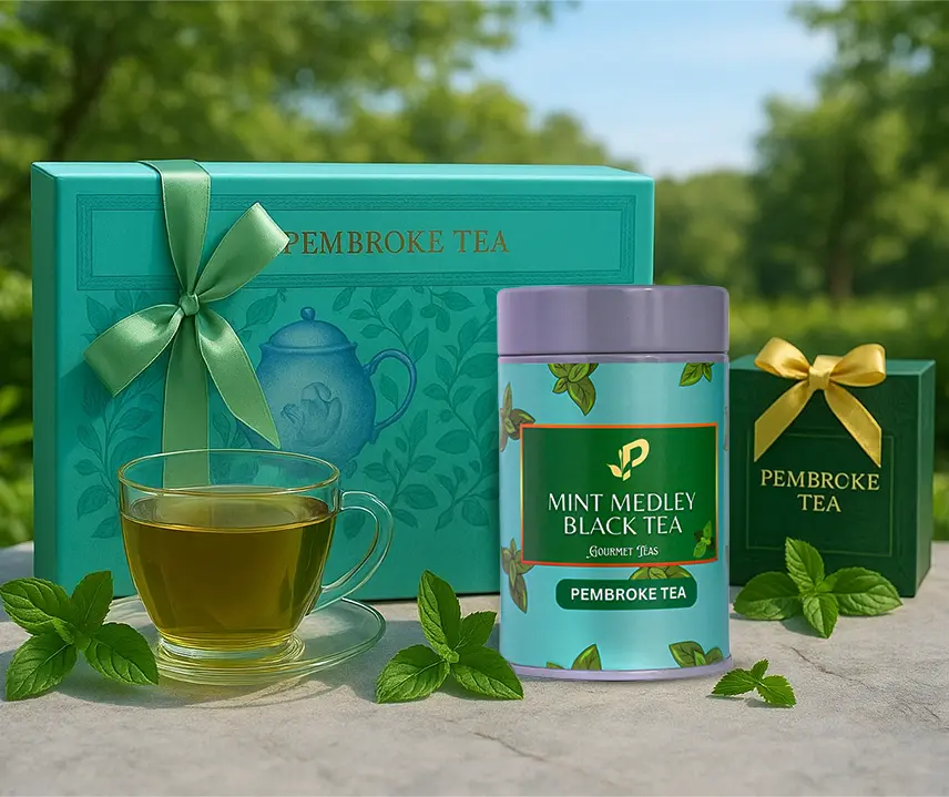 Premium mint tea with cooling herbs, packed by an experienced Indian tea exporter and supplier.