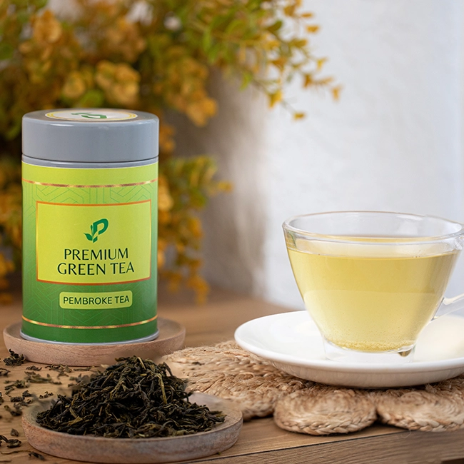 Premium green tea with natural freshness, packed by Indian tea exporters for health-conscious consumers