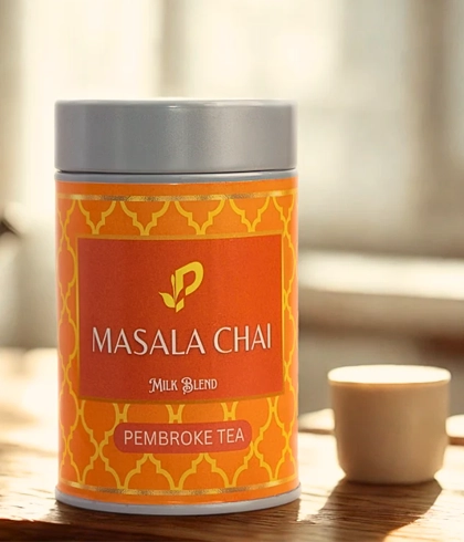 Spiced chai with a perfect mix of black tea Indian spices offering bold,energizing flavor experience