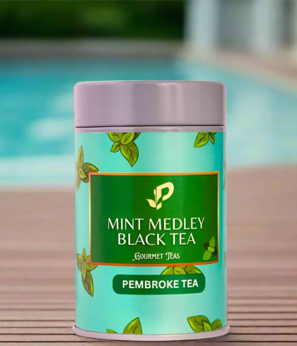 Black tea blended with spearmint peppermint for a cool,refreshing flavor perfect for hot or iced tea