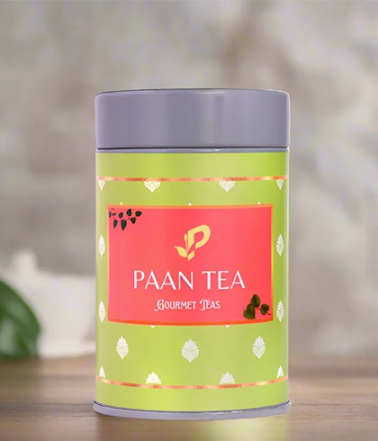 Unique fusion tea with the refreshing flavor of paan (betel leaves) blended into aromatic tea leaves
