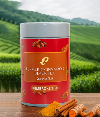Black tea infused with turmeric and cinnamon known for supporting digestion, immunity, and warmth